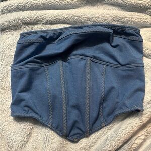 No Boundaries Blue strapless corset top size M